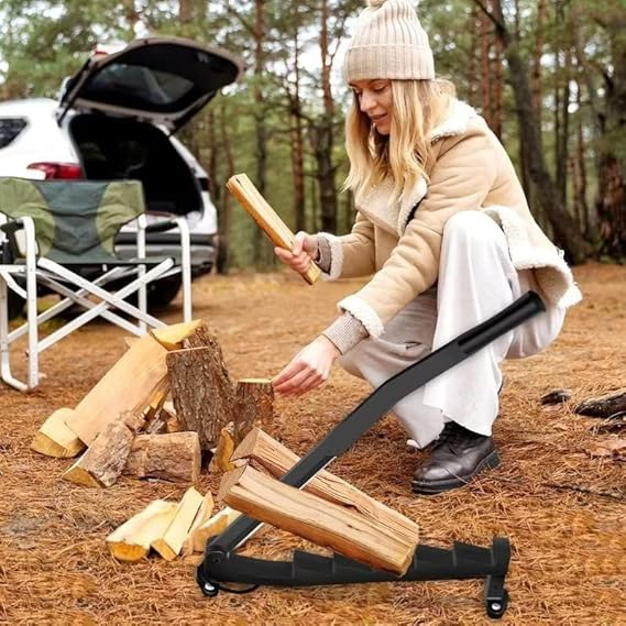 Portable Wall-Mounted Firewood Kindling Splitter