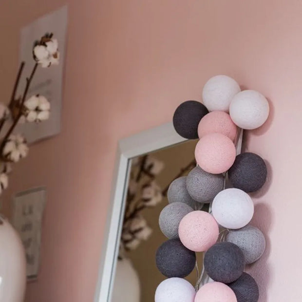 Handmade cotton ball String
