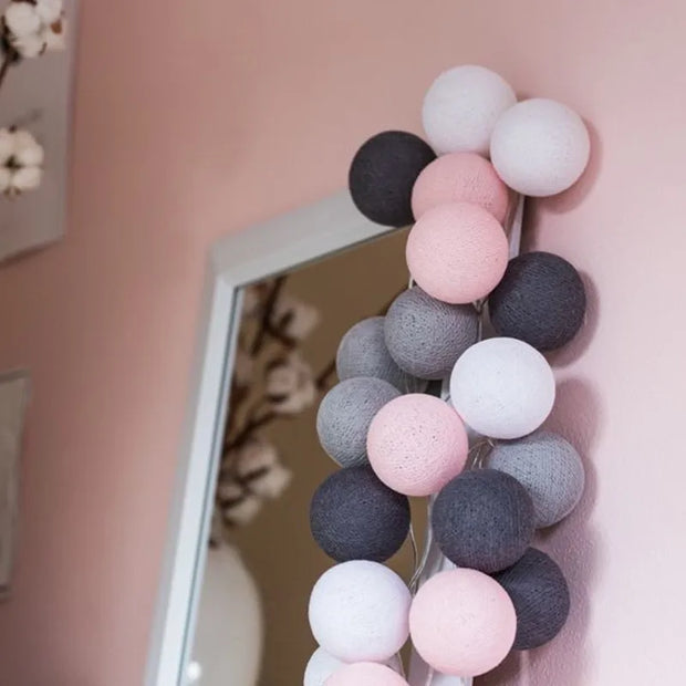 Handmade cotton ball String