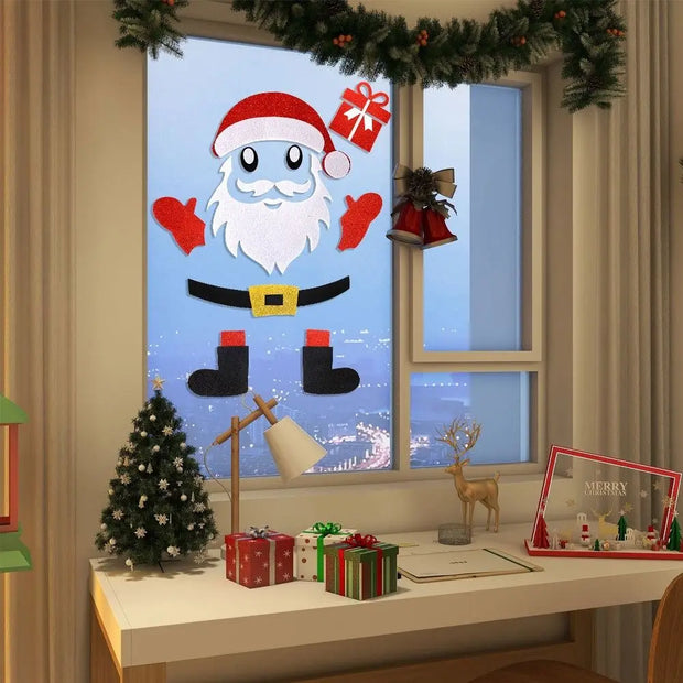 New Non-woven Christmas Door Stickers