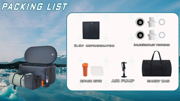 Inflatable Ice Bath Tub With Temperature Control Chiller