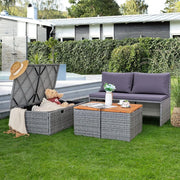 Patio Day Bed with 2 Side Tables