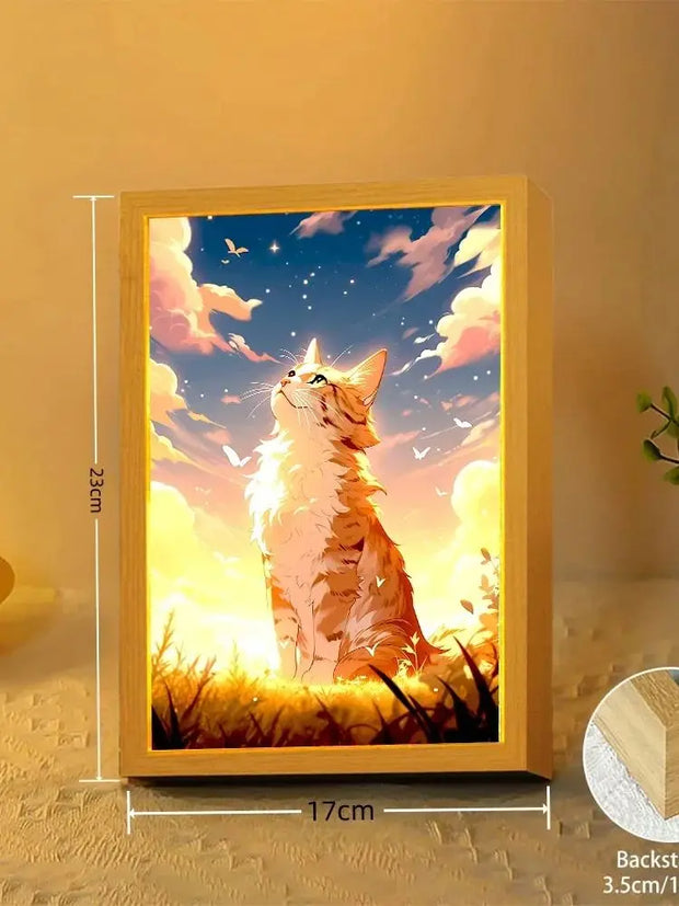 Cute Pet Cat Decorative Sketch Drawing Frame