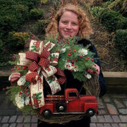 Hot 2025 New Christmas Wreath Red Truck