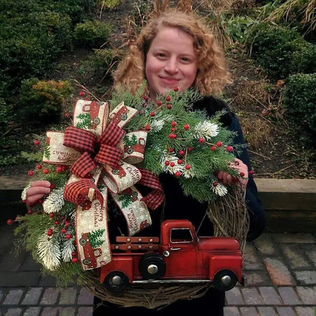 Hot 2025 New Christmas Wreath Red Truck