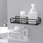 Corner StoraBathroom Organizer Shelf Wall Mounted Corner Storage Shelves Shampoo Holder Cosmetic Rack Iron Shower Drain Basket
