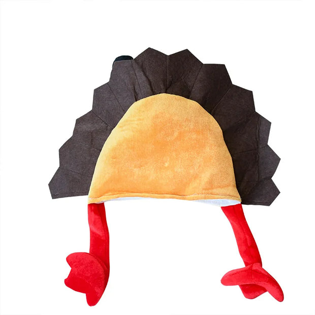 Thanksgiving new hooded nose polyester turkey hat