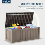 BLUU 120 Gallon Outdoor Deck Box Storage