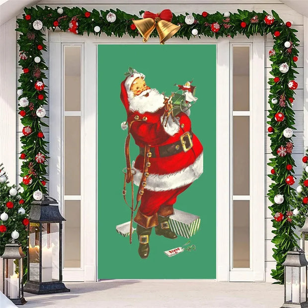 Door Stickers Santa Claus Christmas Decoration