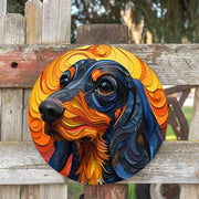 Dog Cute Pet Mask Metal Sign