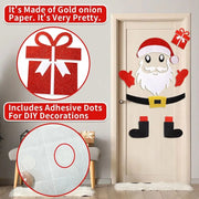 New Non-woven Christmas Door Stickers