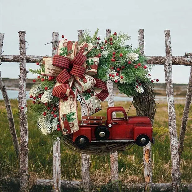 Hot 2025 New Christmas Wreath Red Truck