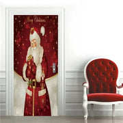 Santa Claus Door Stickers Christmas Wallpaper