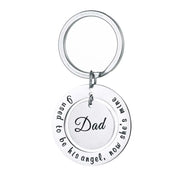 Personalized Circle Stainless Steel Keychain Ring