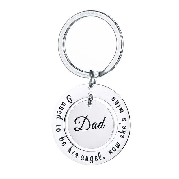Personalized Circle Stainless Steel Keychain Ring