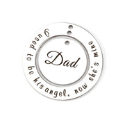 Personalized Circle Stainless Steel Keychain Ring
