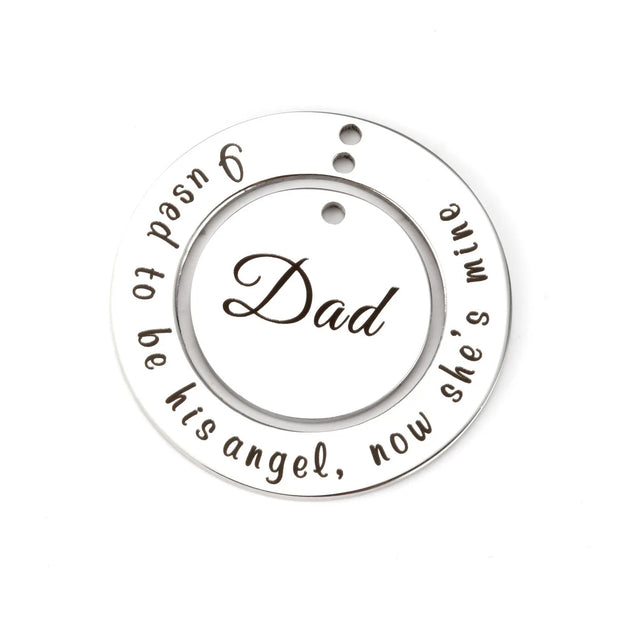 Personalized Circle Stainless Steel Keychain Ring