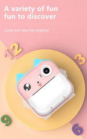 Children Digital Camera 1080P HD for Kids Thermal Print Camera Instant Print Photo Video Educational Gift With 32G Memory Card