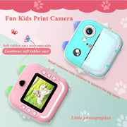 Children Digital Camera 1080P HD for Kids Thermal Print Camera Instant Print Photo Video Educational Gift With 32G Memory Card