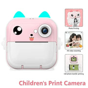 Children Digital Camera 1080P HD for Kids Thermal Print Camera Instant Print Photo Video Educational Gift With 32G Memory Card