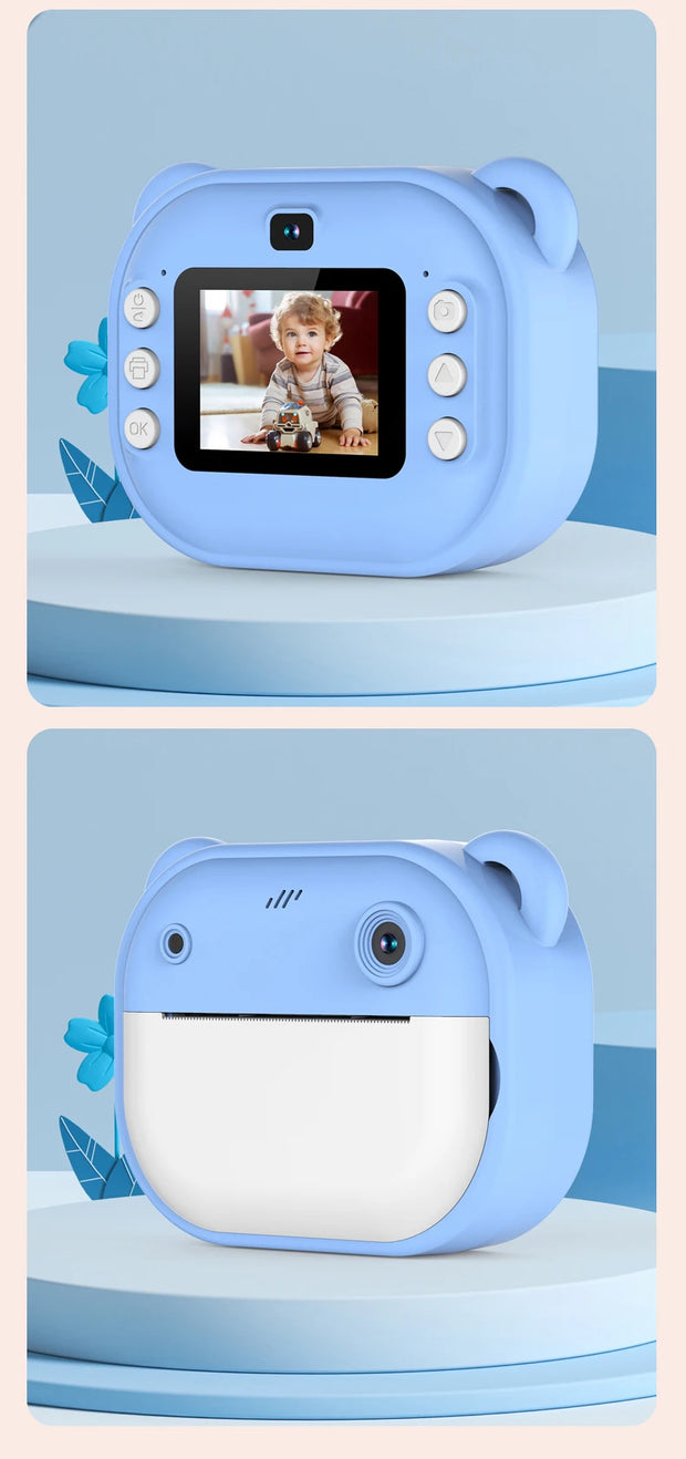 Children Digital Camera 1080P HD for Kids Thermal Print Camera Instant Print Photo Video Educational Gift With 32G Memory Card