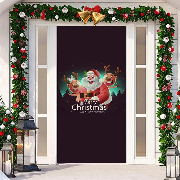 Door Stickers Santa Claus Christmas Decoration