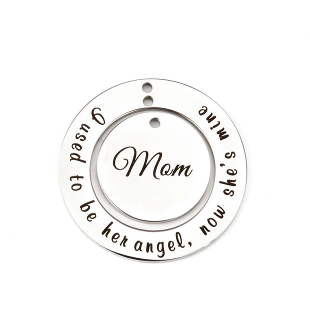 Personalized Circle Stainless Steel Keychain Ring