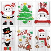 New Non-woven Christmas Door Stickers