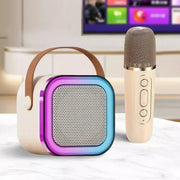 3 in 1 Wireless Microphone Karaoke Machine (Bluetooth Speaker, LED Lights, Microphone, Premium quality)