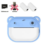Children Digital Camera 1080P HD for Kids Thermal Print Camera Instant Print Photo Video Educational Gift With 32G Memory Card