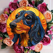 Dog Cute Pet Mask Metal Sign