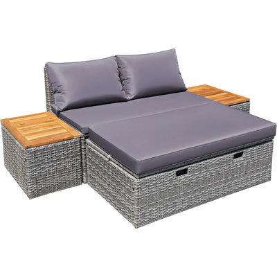 Patio Day Bed with 2 Side Tables