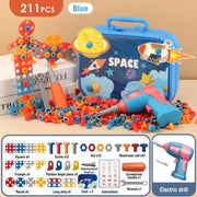 Children Toys Tool Set Electric Drill Screw Nut 3D Puzzle Toys Pretend Play Dinosaur Drilling Assembly Educational Toys for Boys