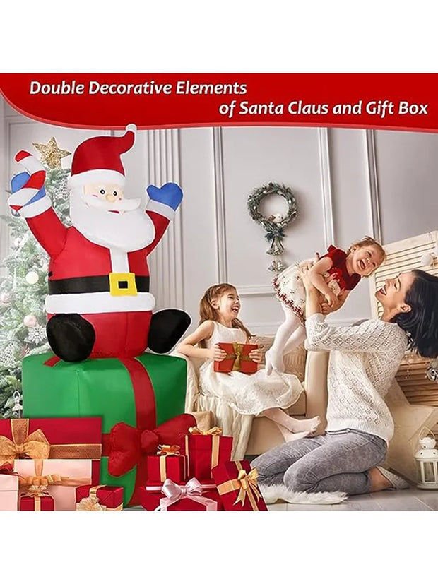 Santa Claus Stacking Gifts Christmas Decoration inflatable