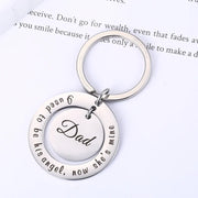 Personalized Circle Stainless Steel Keychain Ring