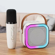 3 in 1 Wireless Microphone Karaoke Machine (Bluetooth Speaker, LED Lights, Microphone, Premium quality)
