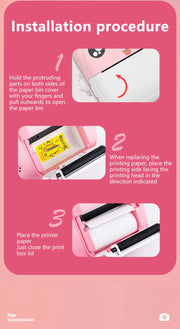 Children Digital Camera 1080P HD for Kids Thermal Print Camera Instant Print Photo Video Educational Gift With 32G Memory Card