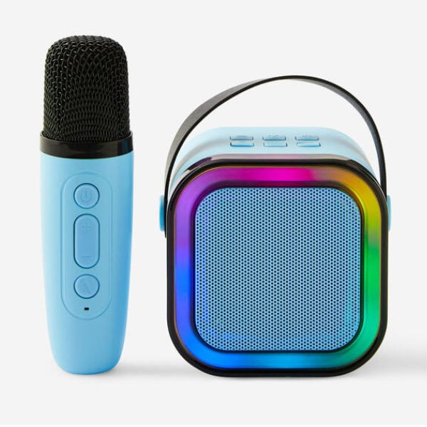 3 in 1 Wireless Microphone Karaoke Machine (Bluetooth Speaker, LED Lights, Microphone, Premium quality)