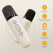 3 in 1 Wireless Microphone Karaoke Machine (Bluetooth Speaker, LED Lights, Microphone, Premium quality)